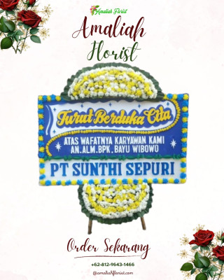 Papan Bunga Duka di Purabaya
